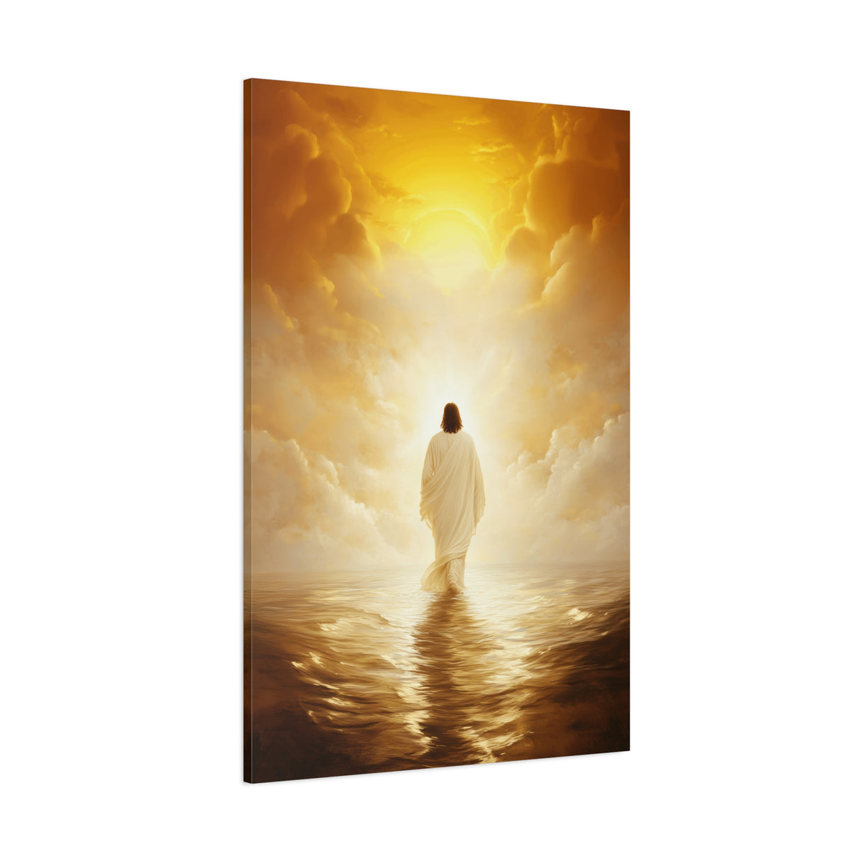 The Path of Light Canvas - Jesus Walking Towards the Dawn