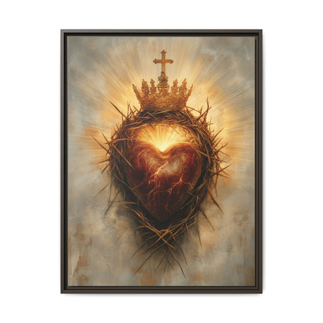 Sacred Heart of Jesus (Framed Canvas) - Eternal Love and Sacrifice