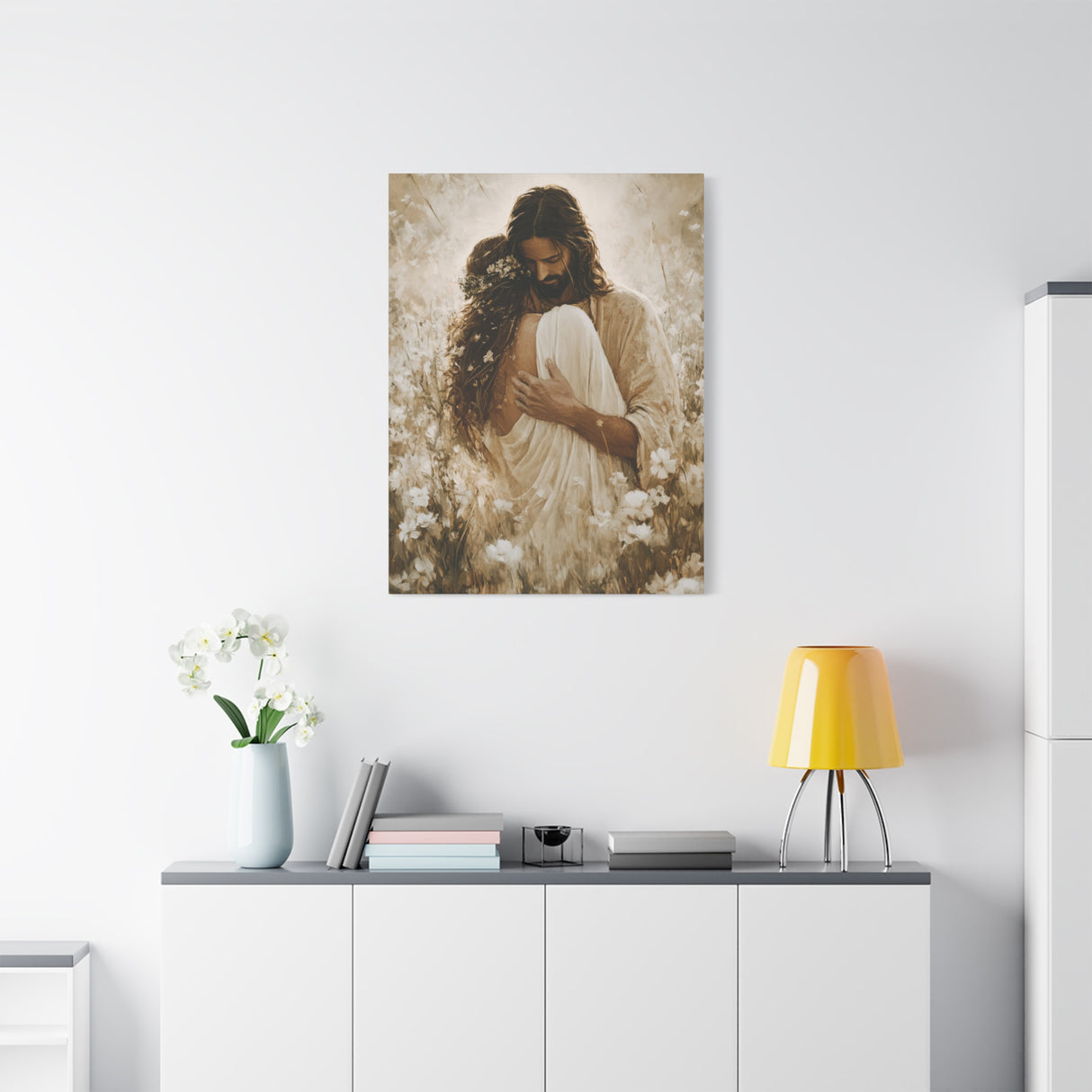 The Embrace of Grace Canvas - Jesus Holding His Beloved