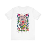 Look at the Birds Floral Design T-Shirt