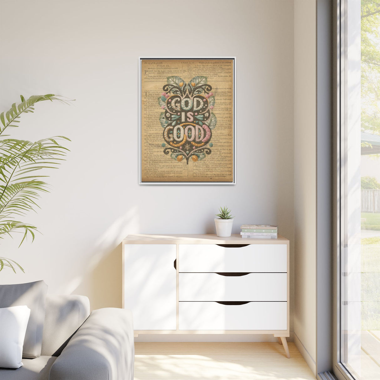 Timeless Wisdom - Proverbs & Psalms Framed Canvas