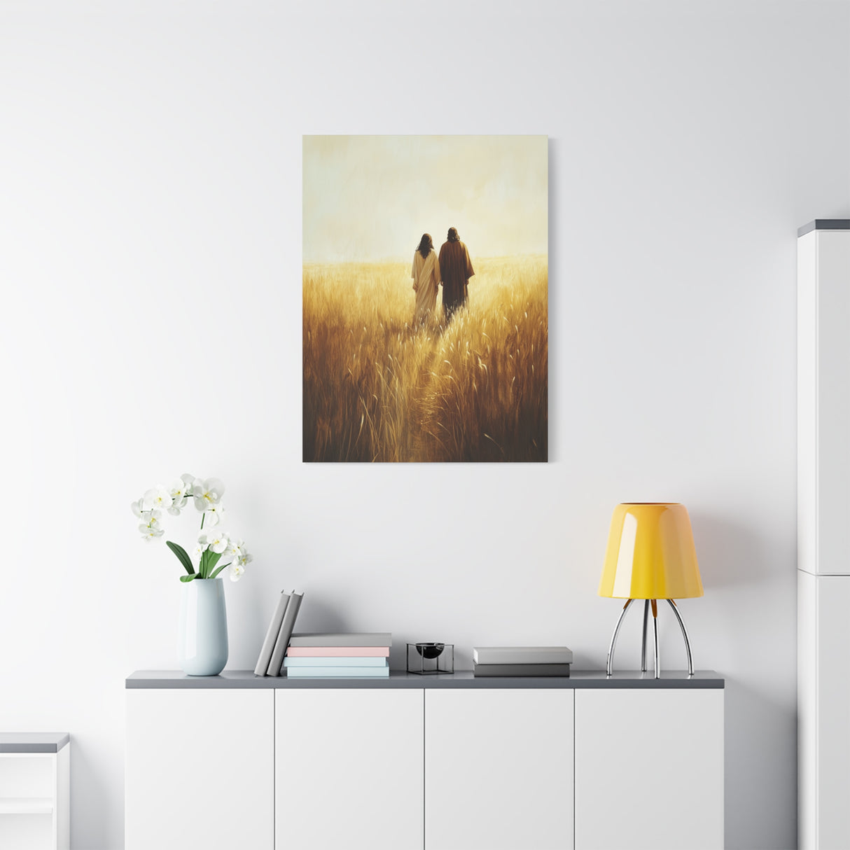 Walking in Faith Canvas - Jesus in the Fields of Grace