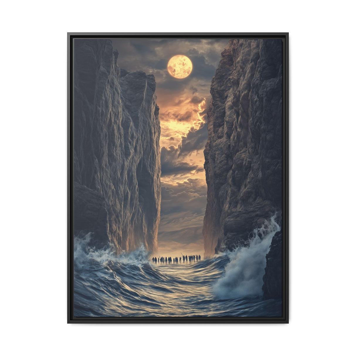 The Parting of the Red Sea Framed Canvas - A Passage of Faith