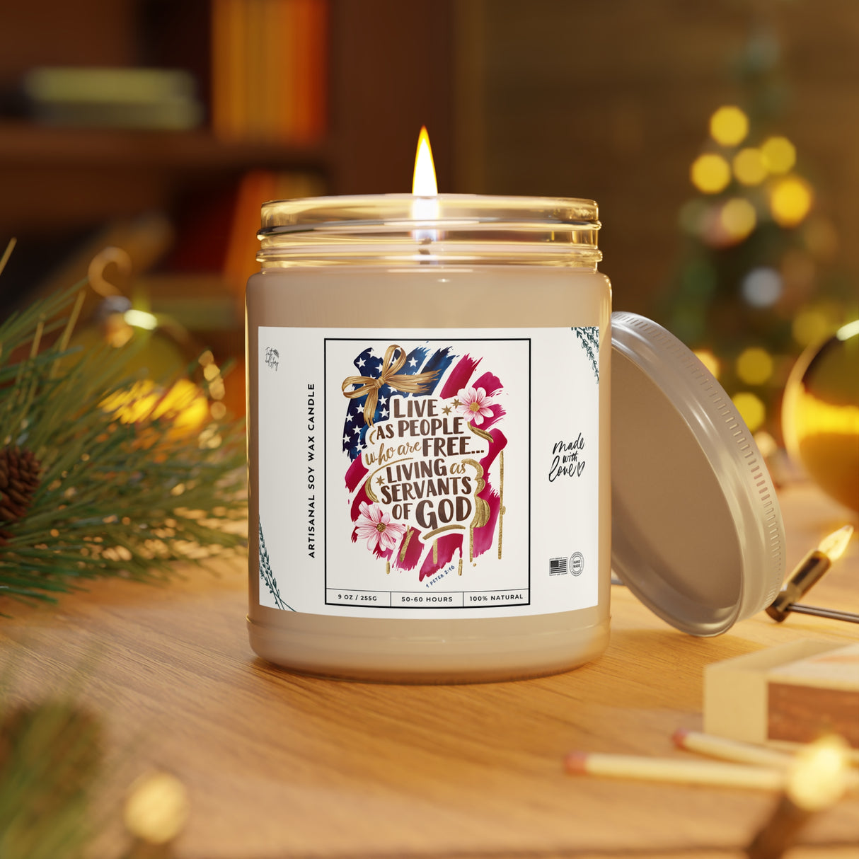 Live as People Who Are Free Artisanal Soy Wax Candle