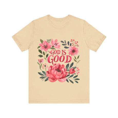 God is Good Floral Design T-Shirt