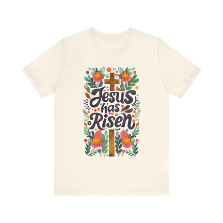 Jesus Has Risen Floral Cross T-Shirt