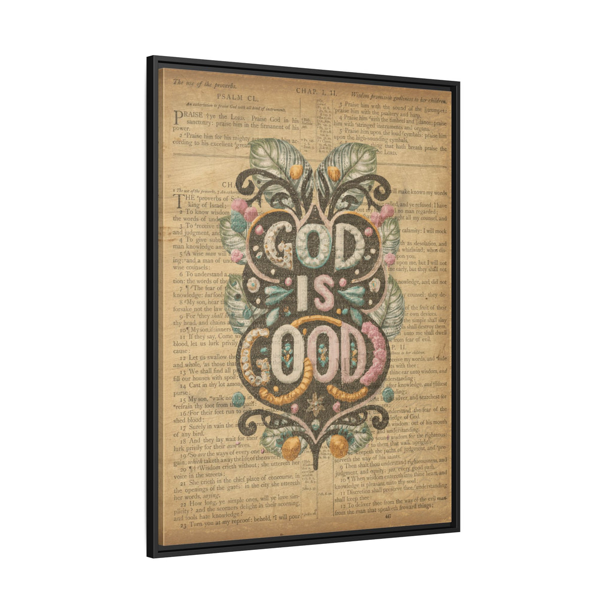 Timeless Wisdom - Proverbs & Psalms Framed Canvas