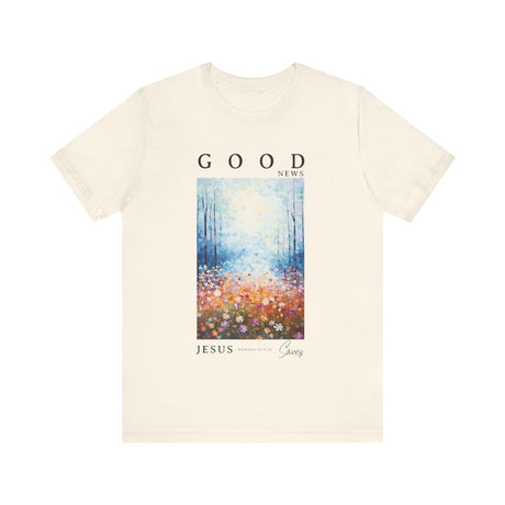 Good News Jesus Saves Floral Forest T-Shirt