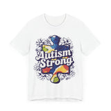 Autism Strong Puzzle Piece with Floral Accents T-Shirt