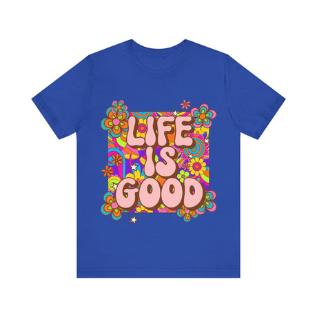 Life is Good Retro Floral Graphic T-Shirt