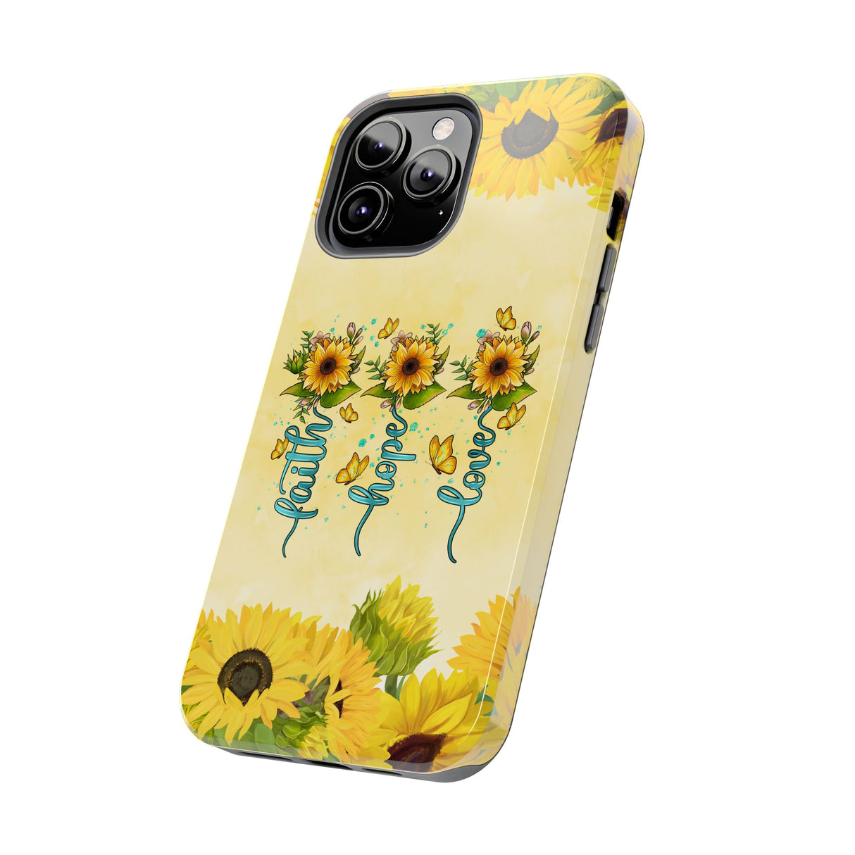 Faith, Hope, Love Sunflower Phone Case