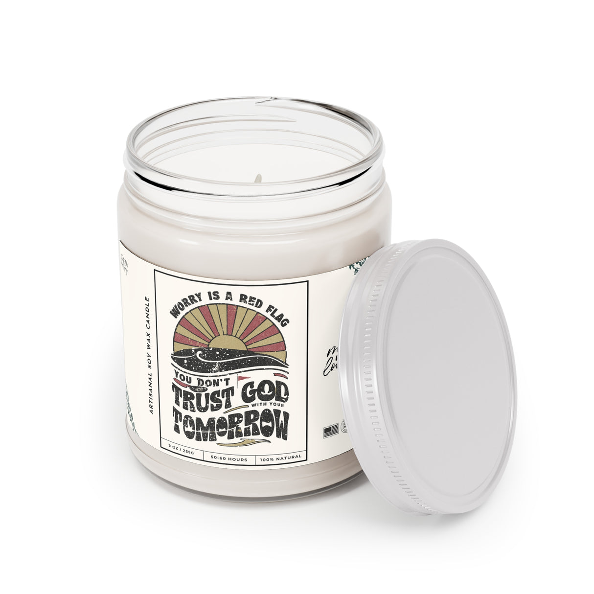 Worry is a Red Flag Artisanal Soy Wax Candle