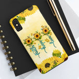 Faith, Hope, Love Sunflower Phone Case