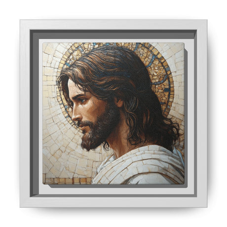 Christ Mosaic Framed Canvas - Divine Reflection