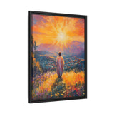 Jesus Overlooking the City (Framed Canvas) - Light of the World