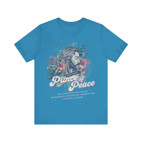 Prince of Peace Jesus Christ Floral Art T-Shirt