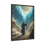 Moses Parting the Red Sea Framed Canvas - Deliverance Through Faith