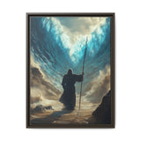 Moses Parting the Red Sea Framed Canvas - Deliverance Through Faith