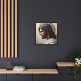 Christ Mosaic Framed Canvas - Divine Reflection