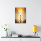 The Path of Light Canvas - Jesus Walking Towards the Dawn