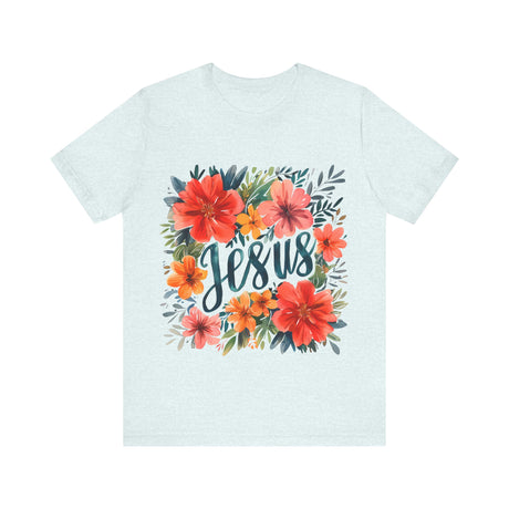 Floral Jesus Design T-Shirt