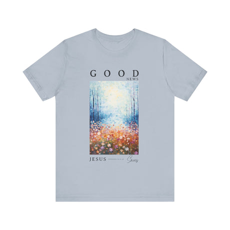 Good News Jesus Saves Floral Forest T-Shirt