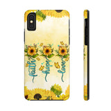 Faith, Hope, Love Sunflower Phone Case