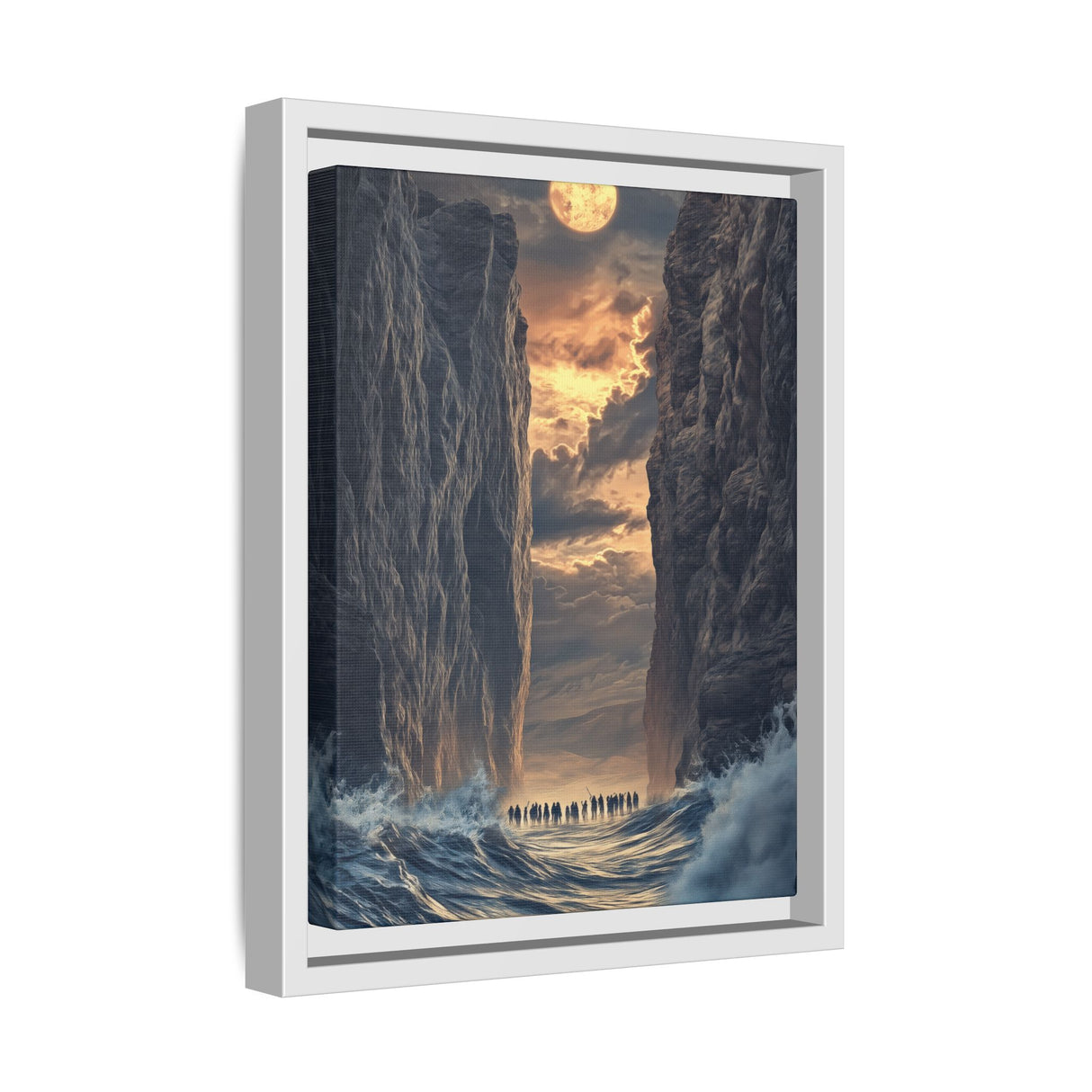 The Parting of the Red Sea Framed Canvas - A Passage of Faith