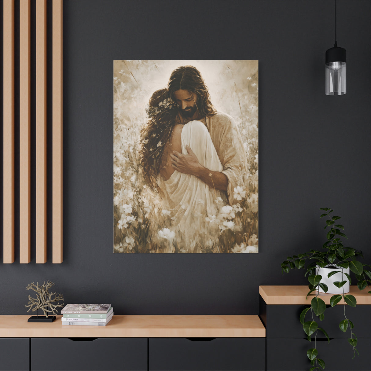 The Embrace of Grace Canvas - Jesus Holding His Beloved