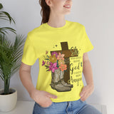 Faith and Strength Floral Cross T-Shirt