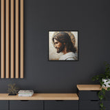 Christ Mosaic Framed Canvas - Divine Reflection