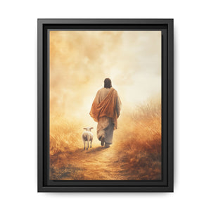 Jesus and the Lamb Framed Canvas - Guided by Grace