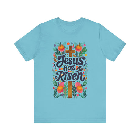 Jesus Has Risen Floral Cross T-Shirt