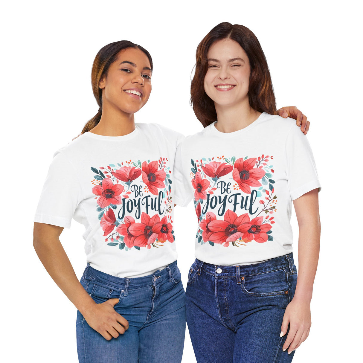 Be Joyful Floral Graphic T-Shirt