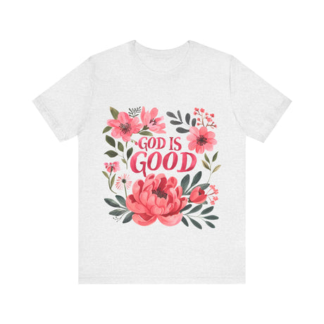 God is Good Floral Design T-Shirt