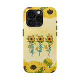 Faith, Hope, Love Sunflower Phone Case