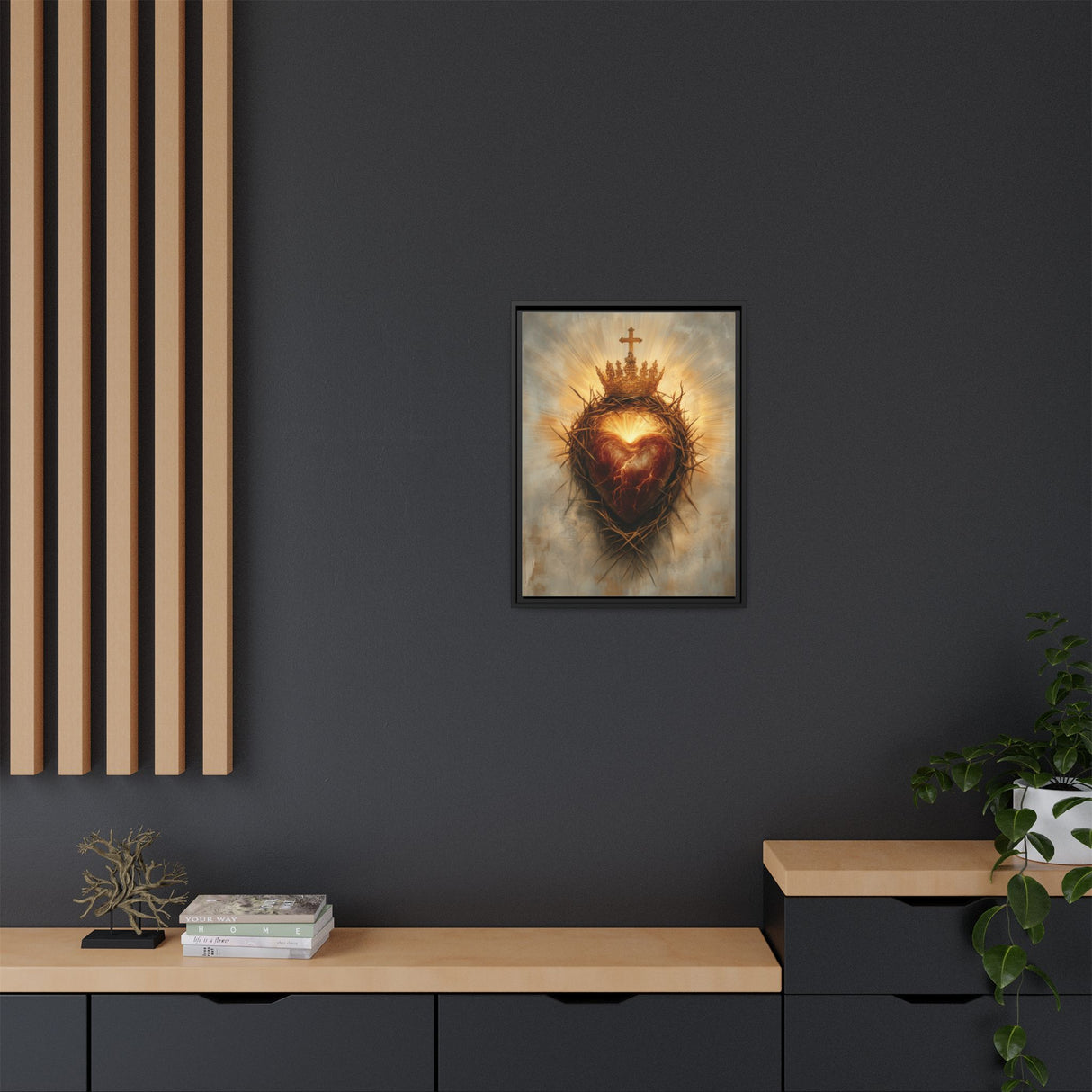 Sacred Heart of Jesus (Framed Canvas) - Eternal Love and Sacrifice