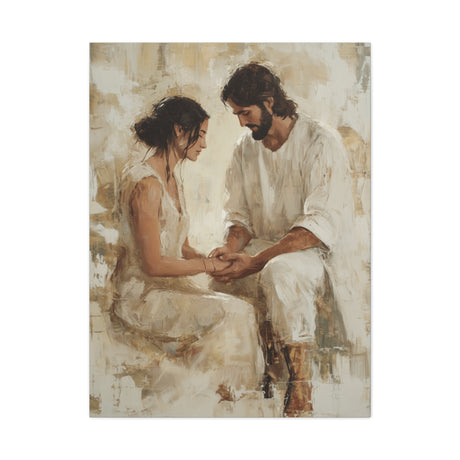 The Healing Touch Canvas - Jesus in Prayerful Connection