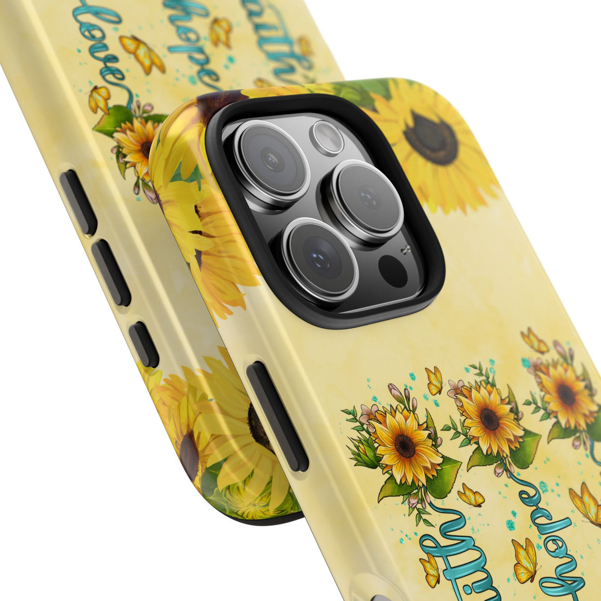 Faith, Hope, Love Sunflower Phone Case