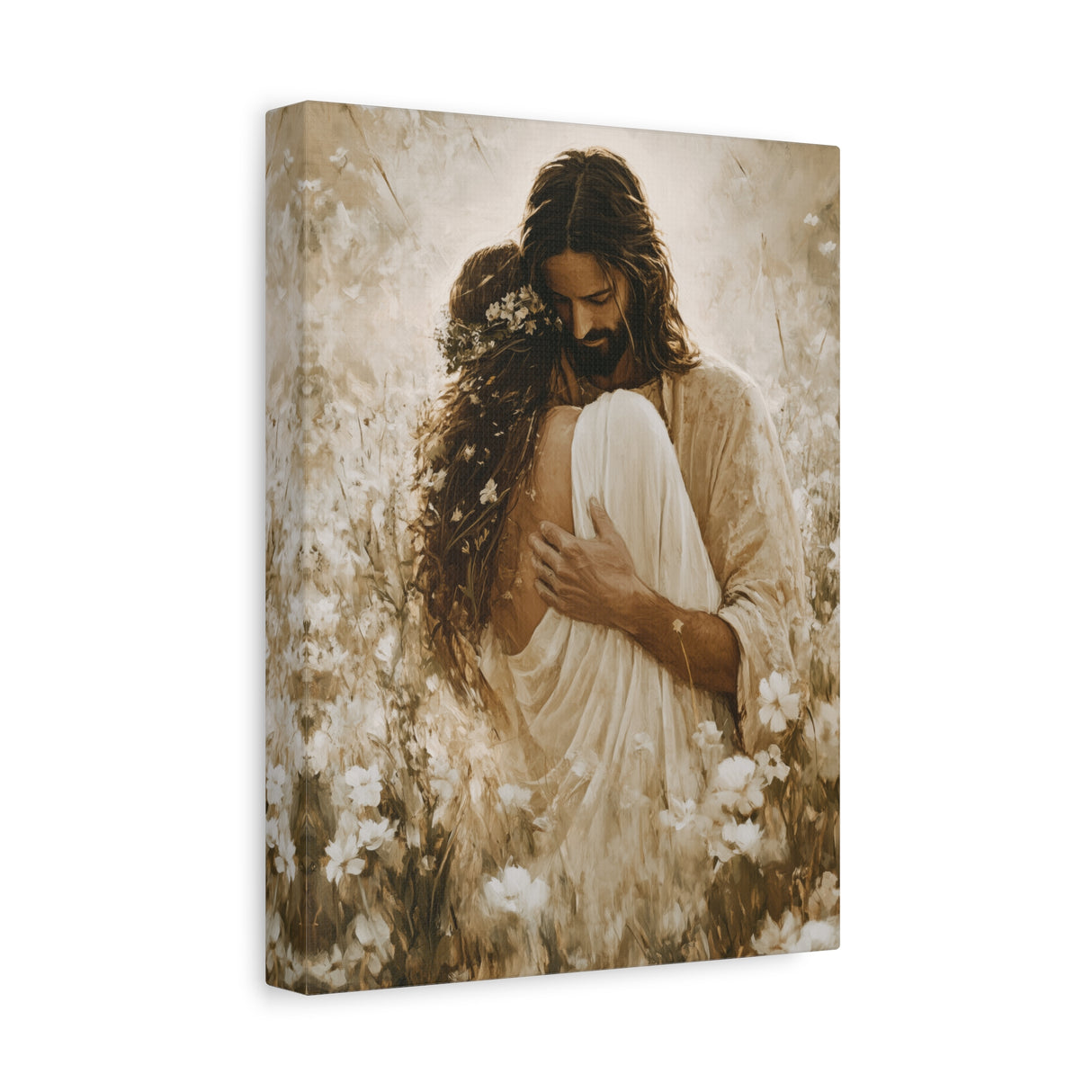 The Embrace of Grace Canvas - Jesus Holding His Beloved