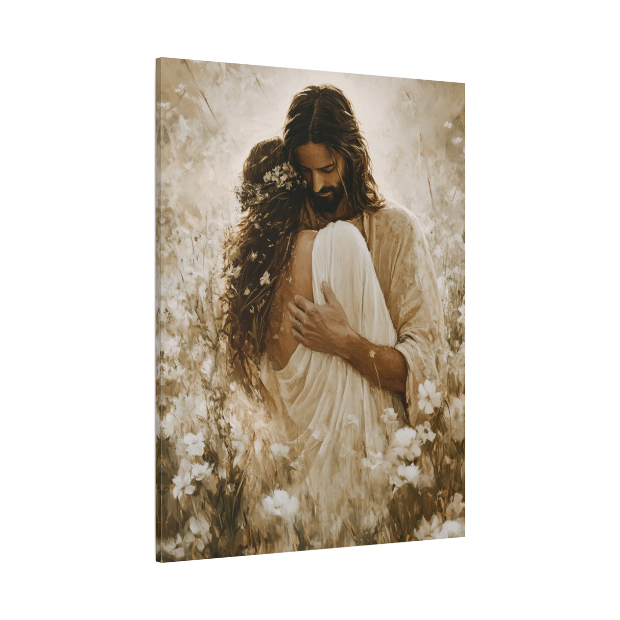 The Embrace of Grace Canvas - Jesus Holding His Beloved