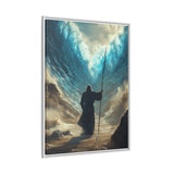 Moses Parting the Red Sea Framed Canvas - Deliverance Through Faith