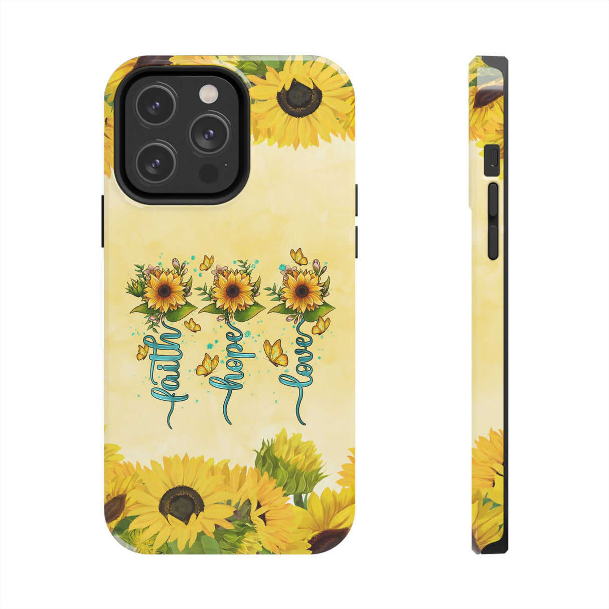 Faith, Hope, Love Sunflower Phone Case