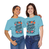 Jesus Loves You Floral Design T-Shirt