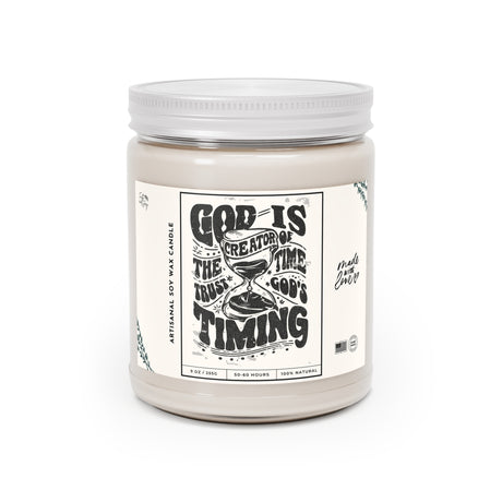 God is Creator of Time Artisanal Soy Wax Candle