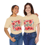 Be Joyful Floral Graphic T-Shirt