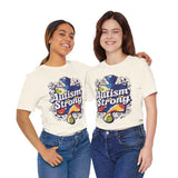 Autism Strong Puzzle Piece with Floral Accents T-Shirt