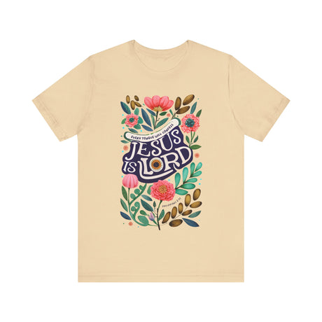 Jesus Is Lord Floral Design T-Shirt