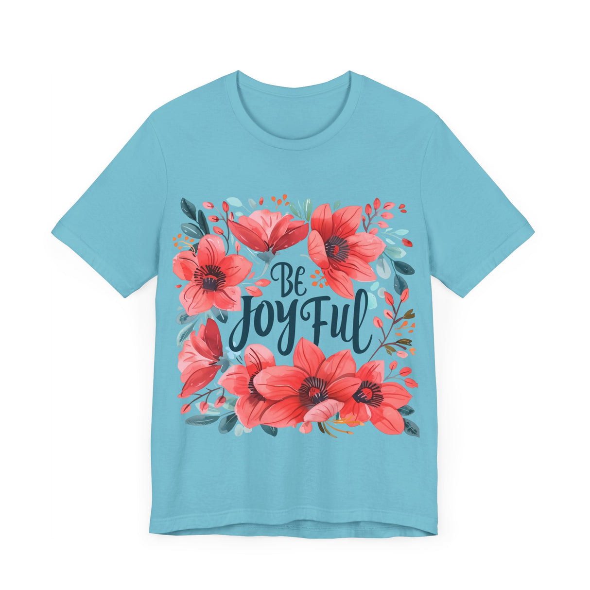 Be Joyful Floral Graphic T-Shirt