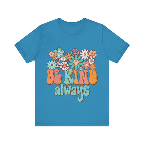 Be Kind Always Retro Floral Design T-Shirt